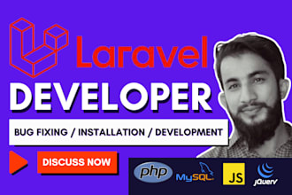 fix, install, or develop your PHP laravel web application