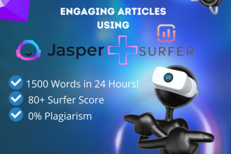 be your ai writer and write quality SEO blogs using jasper and surfer