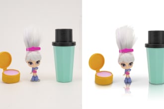 remove background, and natural drop shadow or reflection shadow creation