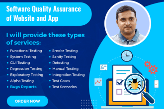 be your sqa consultant for the website and app