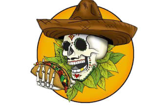 design outstanding  skull head logo with express delivery