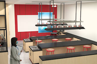 design 3d stem labs, classrooms, libraries, learning spaces