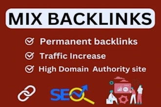 manually submit 50 mix high da backlinks to increase domain authority