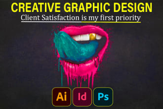 do graphic design, photoshop editing,adobe illustrator, logo artist  t shirt