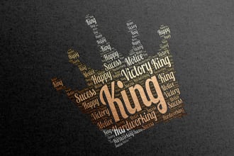word cloud art and typography t shirt design