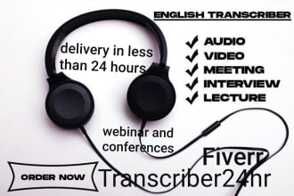 transcribe english audio or video transcription very fast