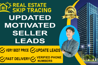provide updated real estate motivated seller leads with skip tracing