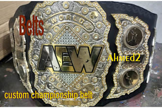 make wonderful championship belt with custom design for you