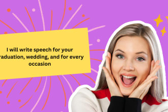 write speech for your graduation, wedding, and for every occasion