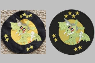 do embroidery digitizing design into dst,pes file in 1 hour