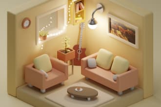 3d model a building or scene in blender