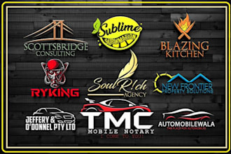 design incredible trendy logo with unlimited revision