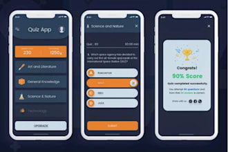 develop quiz app and web on react js  and react native