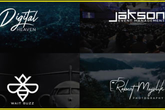 create an elegant wedding, event logo in very short time
