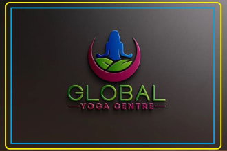 design health or yoga and wellness logo in 18 hours