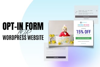 design high converting optin popup form for wordpress website