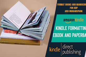 do book formatting for kindle ebook paperback and manuscript