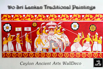do sri lankan traditional paintings using acrylic and oil