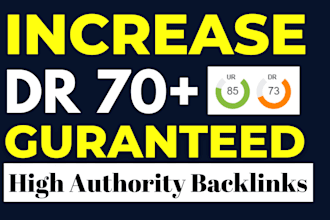 increase domain rating increase DR 70 using high authority SEO backlinks