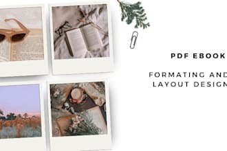 design ebook, ebook cover, formatting, layout design and typesetting