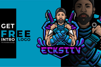 design custom photo into mascot logo, esport for twitch steam, youtube