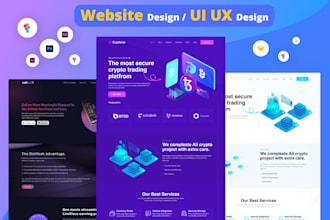 do web template UI UX design or website in PSD figma xd