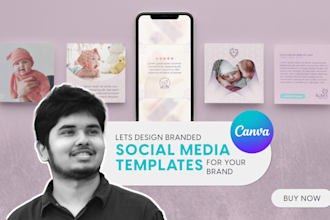 design branded social media editable templates in canva