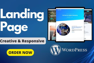 design responsive wordpress landing page using elementor or elementor pro