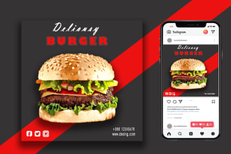 design food flyers,  promotional food posters for restaurant, fb ads post