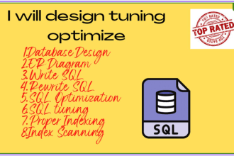 write tuning optimize sql, indexing, design database, er diagram