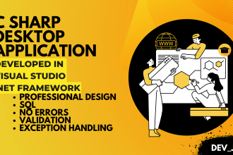 develop c sharp desktop application in visual studio with database