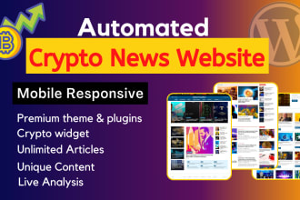 create autopilot crypto currency news website, crypto blog