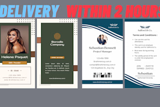 vertical business card design