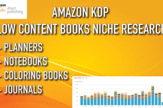 do amazon kdp niche research for low content books