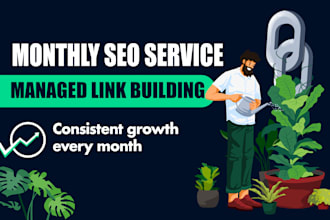 managed link building monthly SEO backlinks service