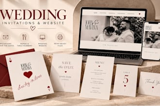create a wedding invitations and wedding website