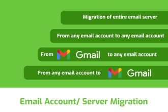 migrate your emails accounts to new server including gmail