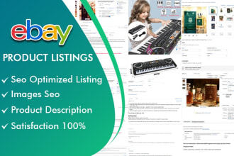 do SEO optimise dropshipping ebay amazon esty shopify product listing