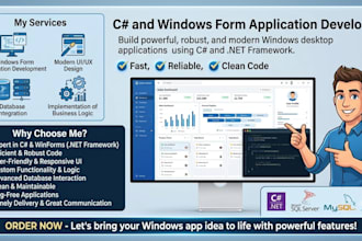 do windows forms applications and I am proficient in c sharp