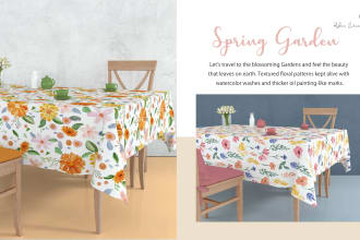 create delicate digital or hand drawn seamless patterns for printed product