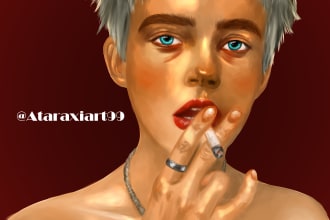 make a digital painting portrait for you