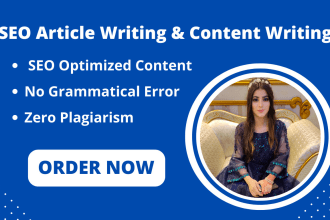 do SEO article writing, blog post writing or content writing