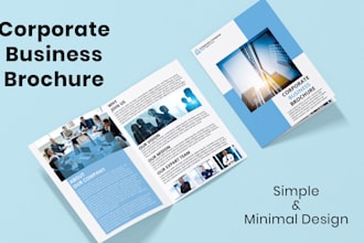design corporate business and marketing material brochure or company profile