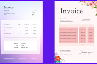 design custom invoice templates