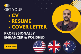 proofread and edit your CV, cover letter, grammar check resume,revamp linkedin