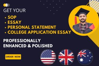 proofread and edit college application essay, review personal statement and sop