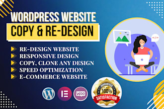 copy, clone, duplicate and redesign any website into wp