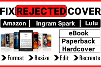 fix error or rejected book cover, resize, modify