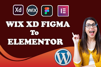 convert wix xd figma to elementor figma to wordpress