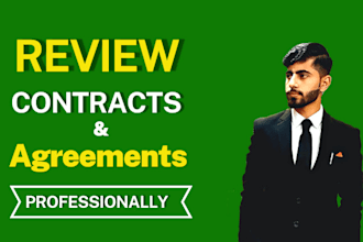 review agreements and contract professionally